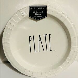 Rae Dunn White Disposable Plates Minimalist Design